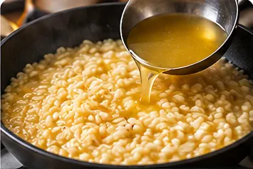 Risotto z krewetkami – etap 5: 05. Gotowanie risotto